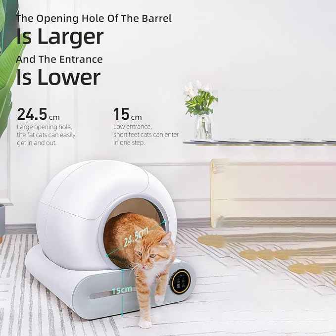 Self Cleaning Cat Litter Box 65L Large Capacity Smart Automatic Cat Litter Box With APP Control For Multiple Cats