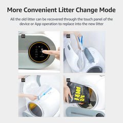 Self Cleaning Cat Litter Box 65L Large Capacity Smart Automatic Cat Litter Box With APP Control For Multiple Cats