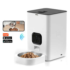 4L Automatic Dog&Cat  Feeder with Video Smart Pet Feeder Dog Dry Food Dispenser Timed Quantified WIFI Control  Feeder Pet Dog Bowl