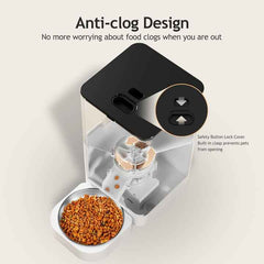 4L Automatic Dog&Cat  Feeder with Video Smart Pet Feeder Dog Dry Food Dispenser Timed Quantified WIFI Control  Feeder Pet Dog Bowl